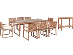 Discount Beliani Set di 8 cuscini per sedie SASSARI PREMIUM 46 x 46 cm sporco Bianco