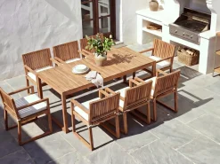 Discount Beliani Set di 8 cuscini per sedie SASSARI PREMIUM 46 x 46 cm sporco Bianco