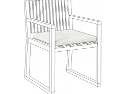 Hot Beliani Set di 2 cuscini per sedie SASSARI PREMIUM 46 x 46 cm sporco Bianco