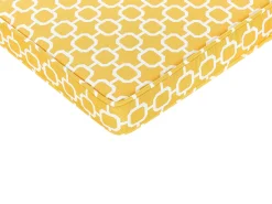 Best Beliani Set di 2 cuscini per sedie TERNI 37 x 34 cm Giallo Bianco Giallo
