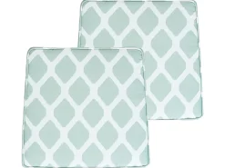 Hot Beliani Set di 2 cuscini per sedie TERNI 37 x 34 cm Verde menta Bianco Verde