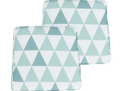 Discount Beliani Set di 2 cuscini per sedie TERNI 37 x 34 cm Azzurro Bianco Blu