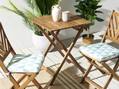 Discount Beliani Set di 2 cuscini per sedie TERNI 37 x 34 cm Azzurro Bianco Blu