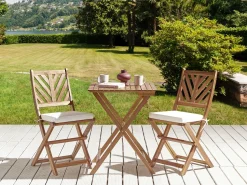 Beliani Set di 2 cuscini per sedie TERNI 37 x 34 cm sporco Bianco