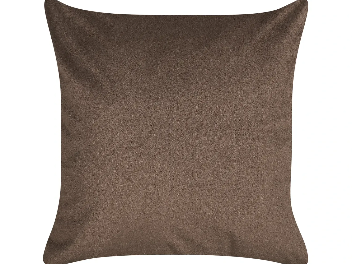 Outlet Beliani Set di 2 cuscini PHILODENDRON Velluto 45 x 45 cm Marrone Trama astratta Bianco Marrone