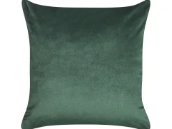 Discount Beliani Set di 2 cuscini PHILODENDRON Velluto 45 x 45 cm Verde smeraldo Trama astratta Oro Verde