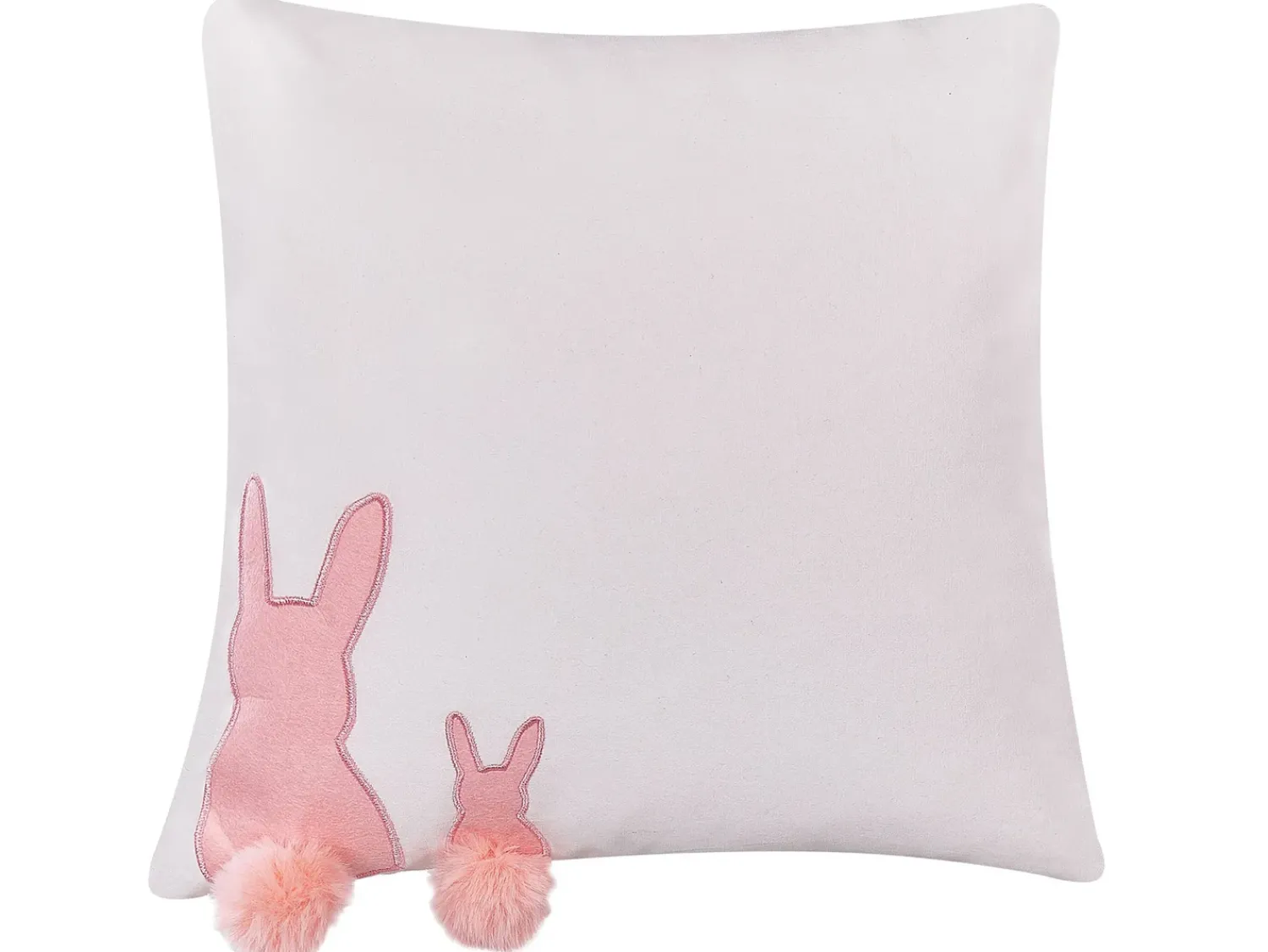 New Beliani Set di 2 cuscini PHLOX Cotone 45 x 45 cm Bianco Bianco Rosa