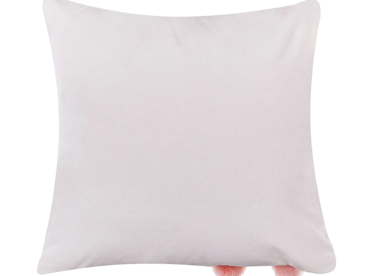 New Beliani Set di 2 cuscini PHLOX Cotone 45 x 45 cm Bianco Bianco Rosa