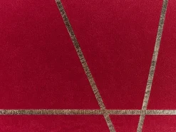 Sale Beliani Set di 2 cuscini PINUS Velluto 45 x 45 cm Rosso Trama geometrica Rosso Oro