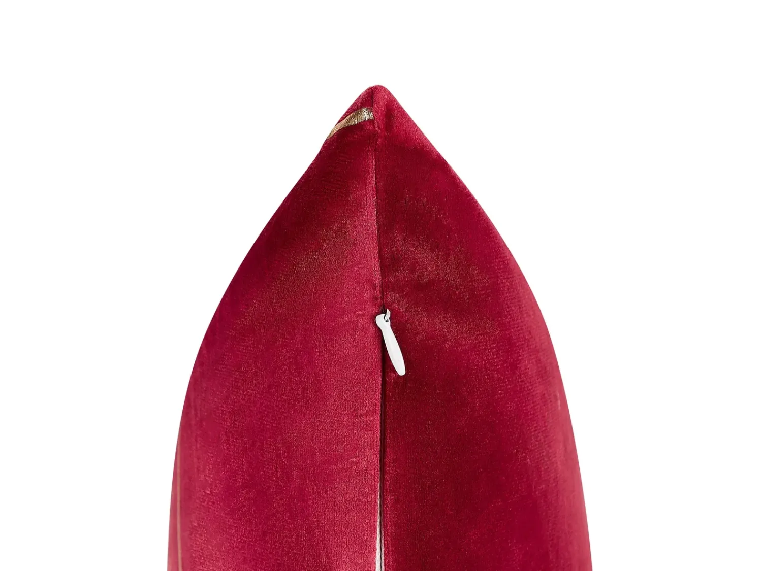 Sale Beliani Set di 2 cuscini PINUS Velluto 45 x 45 cm Rosso Trama geometrica Rosso Oro