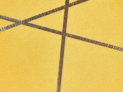 Outlet Beliani Set di 2 cuscini PINUS Velluto 45 x 45 cm Giallo Trama geometrica Giallo Oro
