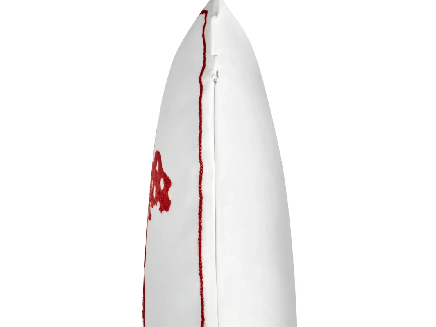 Outlet Beliani Set di 2 cuscini PIZZELLE Cotone 45 x 45 cm Bianco sporco Modello natalizio Bianco Rosso