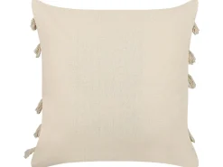 Discount Beliani Set di 2 cuscini PLEIONE Cotone 45 x 45 cm chiaro Trama geometrica Beige