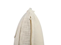 Discount Beliani Set di 2 cuscini PLEIONE Cotone 45 x 45 cm chiaro Trama geometrica Beige