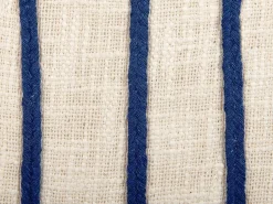 Online Beliani Set di 2 cuscini PLEIONE Cotone 45 x 45 cm Blu marino Trama geometrica Beige Blu