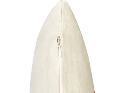 Best Beliani Set di 2 cuscini PLUMERIA Cotone 45 x 45 cm Beige Scritta Beige Grigio Rosso