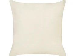 Best Beliani Set di 2 cuscini PLUMERIA Cotone 45 x 45 cm Beige Scritta Beige Grigio Rosso