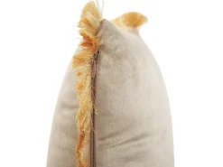 New Beliani Set di 2 cuscini POTHOS Velluto 30 x 50 cm Tinta unita Beige