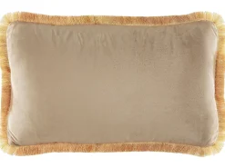 New Beliani Set di 2 cuscini POTHOS Velluto 30 x 50 cm Tinta unita Beige