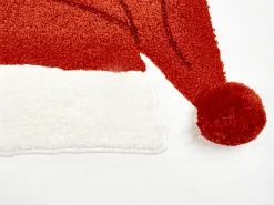 Beliani Set di 2 cuscini PRETZEL Cotone 45 x 45 cm Bianco Modello natalizio Bianco Rosso