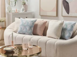 Sale Beliani Set di 2 cuscini PRIMROSE 45 x 45 cm Azzurro Trama Ikat Bianco Blu Grigio Multicolore