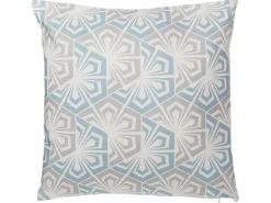 Sale Beliani Set di 2 cuscini PRIMROSE 45 x 45 cm Azzurro Trama Ikat Bianco Blu Grigio Multicolore