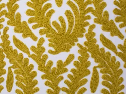 Beliani Set di 2 cuscini PRIMULA Cotone 45 x 45 cm Senape Trama Ikat Bianco Giallo