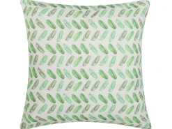 Sale Beliani Set di 2 cuscini PRUNUS 45 x 45 cm Verde Trama astratta Bianco Verde