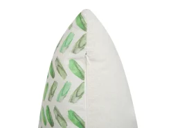 Sale Beliani Set di 2 cuscini PRUNUS 45 x 45 cm Verde Trama astratta Bianco Verde