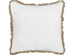 Best Beliani Set di 2 cuscini PSILOTALES Cotone 45 x 45 cm Beige Trama floreale Beige Bianco