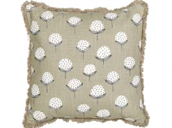 Best Beliani Set di 2 cuscini PSILOTALES Cotone 45 x 45 cm Beige Trama floreale Beige Bianco