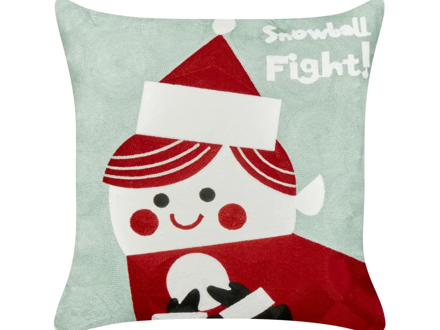 Outlet Beliani Set di 2 cuscini PUDDING Cotone 45 x 45 cm Rosso Bianco Rosso Verde