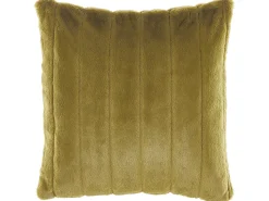 Beliani Set di 2 cuscini PUMILA Finta pelliccia 45 x 45 cm oliva A strisce Verde