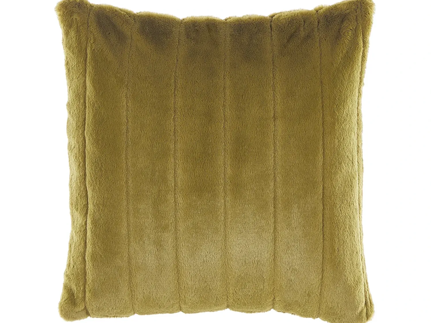 Beliani Set di 2 cuscini PUMILA Finta pelliccia 45 x 45 cm oliva A strisce Verde
