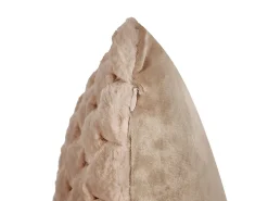 Outlet Beliani Set di 2 cuscini PURSLANE Finta pelliccia 43 x 43 cm sabbia Trama geometrica Beige