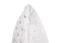 Beliani Set di 2 cuscini PURSLANE Finta pelliccia 43 x 43 cm Trama geometrica Bianco