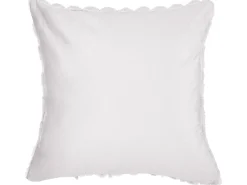 Beliani Set di 2 cuscini PURSLANE Finta pelliccia 43 x 43 cm Trama geometrica Bianco