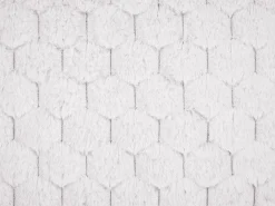 Beliani Set di 2 cuscini PURSLANE Finta pelliccia 43 x 43 cm Trama geometrica Bianco