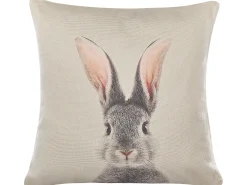 Sale Beliani Set di 2 cuscini QUERCUS 45 x 45 cm Tortora Trama animale Beige Grigio Rosa