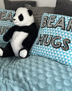 Best Beliani Set di 2 cuscini RADZKOT Cotone 40 x 40 cm Blu Bianco Blu Nero