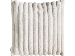 Discount Beliani Set di 2 cuscini RAKYA Finta pelliccia 45 x 45 cm chiaro A strisce Beige