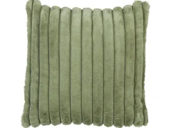 New Beliani Set di 2 cuscini RAKYA Finta pelliccia 45 x 45 cm A strisce Verde