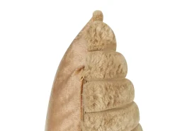 Clearance Beliani Set di 2 cuscini RAKYA Finta pelliccia 45 x 45 cm chiaro A strisce Marrone