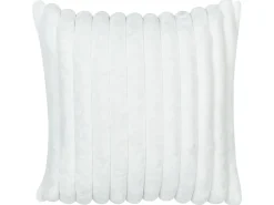 Online Beliani Set di 2 cuscini RAKYA Finta pelliccia 45 x 45 cm A strisce Bianco