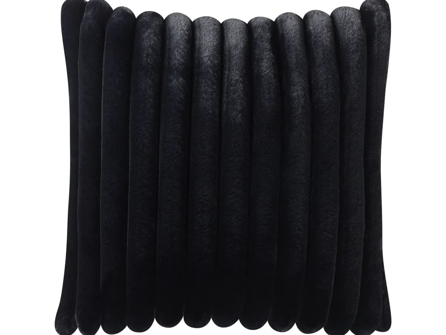 Sale Beliani Set di 2 cuscini RAKYA Finta pelliccia 45 x 45 cm Nero A strisce Bianco