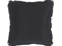 Outlet Beliani Set di 2 cuscini RAMTEK Velluto 45 x 45 cm Nero Trama animale Arancione Beige Grigio Nero