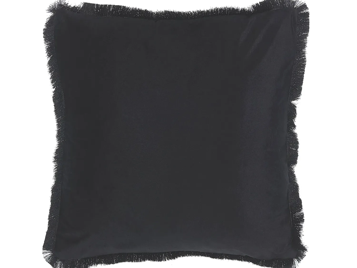 Outlet Beliani Set di 2 cuscini RAMTEK Velluto 45 x 45 cm Nero Trama animale Arancione Beige Grigio Nero