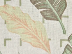 New Beliani Set di 2 cuscini RHAPIS 45 x 45 cm Verde Trama di piante Beige Verde