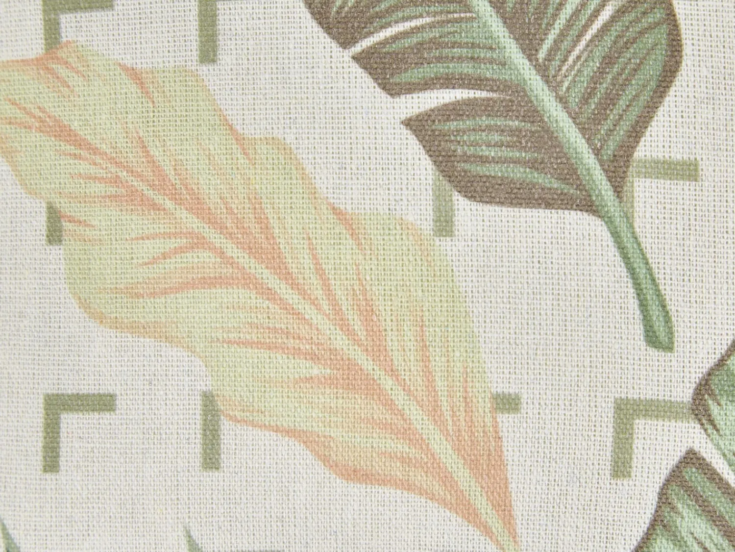 New Beliani Set di 2 cuscini RHAPIS 45 x 45 cm Verde Trama di piante Beige Verde