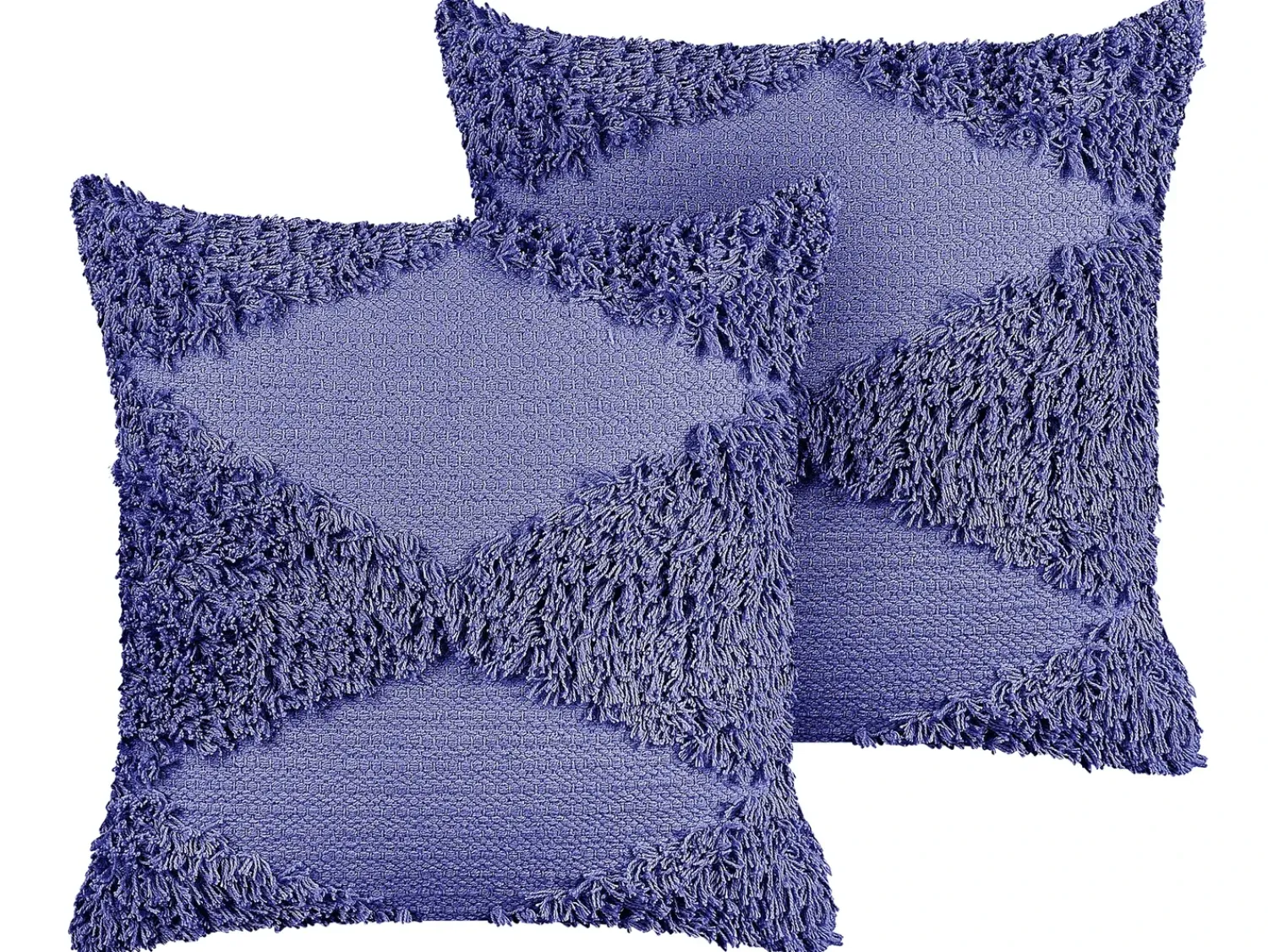 New Beliani Set di 2 cuscini RHOEO Cotone 45 x 45 cm Viola